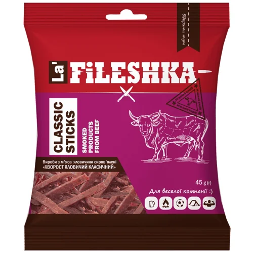Снеки La Fileshka Хворост яловичий класичний 45г