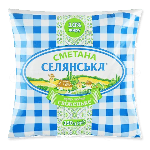 Сметана Селянська 10% 350г