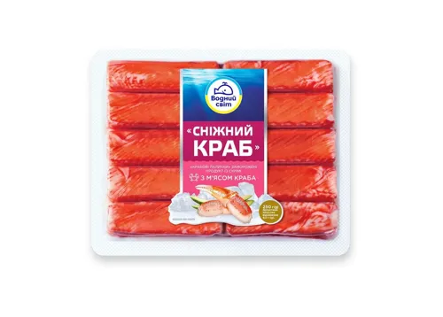 Крабові палички Водний Світ Сніговий краб з м'ясом краба заморожені