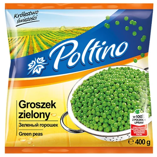 Горошок зелений Poltino швидкозаморожений 400г