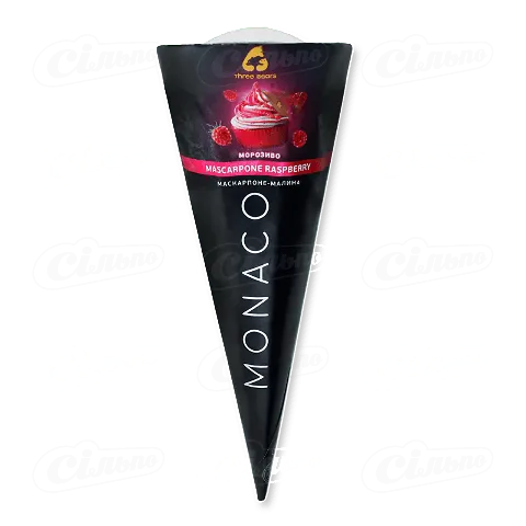 Морозиво «Три ведмеді» Monaco маскарпоне-малина двошарове, 100г