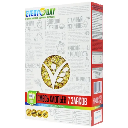 Суміш пластівців Every Day 7 злаків Екстра швидкого приготування 400г