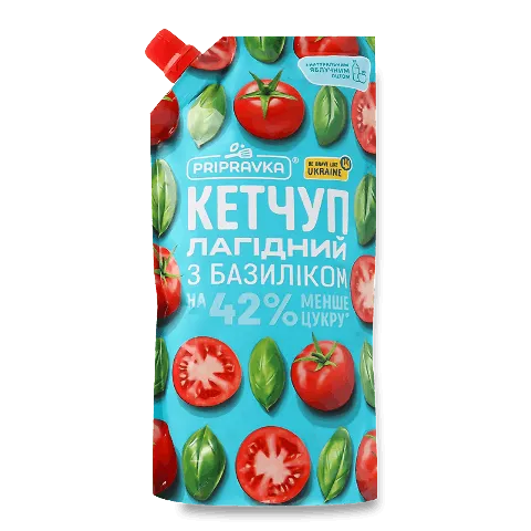 Кетчуп Pripravka Лагідний з базиліком, 400г