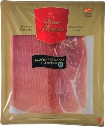Хамон Серрано сиров'ялений 250г extra polished 9-11 місяців ТМ Don Alonso
