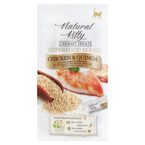 Ласощі для котів Natural Kitty з куркою і кіноа 4шт 12г
