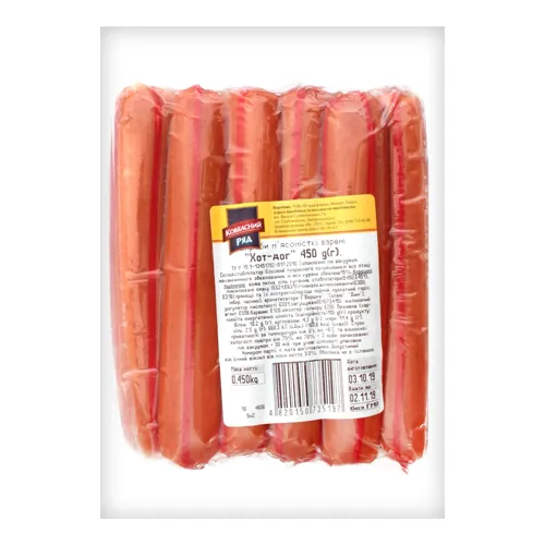 Сосиски Хот-дог Ковбасний ряд вищого ґатунку 450г