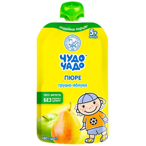 Пюре Чудо-Чадо Груша-яблуко  для дітей з 5-х місяців 180г