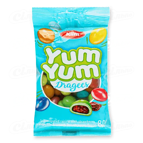 Драже Klim Yum Yum фруктово-ягідне, 80г