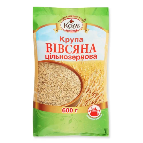 Крупа вівсяна Козуб продукт цільнозернова,600г