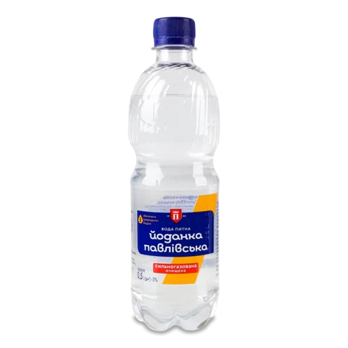 Вода Питна Сильногазована Очищена Йоданка, п/пл 0.5л