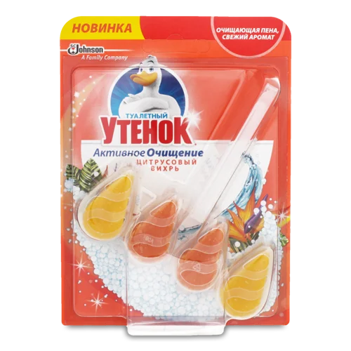 Підвісний Очищувач Унітазу Активне Очищення Цитрусовий Вихор, 38.6г
