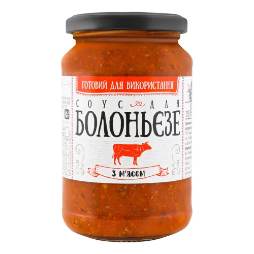 Соус для болоньєзе з м'ясом Рецепти тітоньки Адж с/б 340г