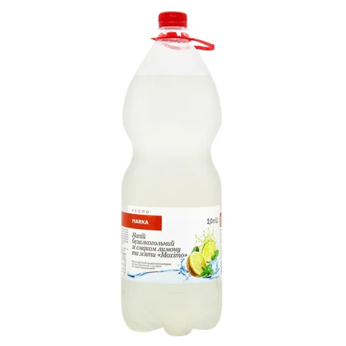 Напій газований безалкогольний зі смаком лимону і м`яти Мохіто MARKA PRO MO 2 л