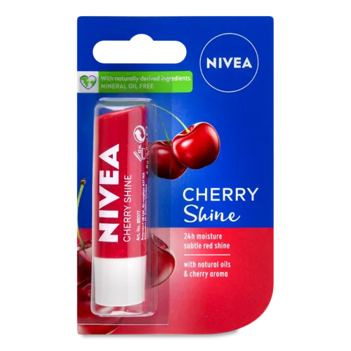 Бальзам для губ Cherry Shine Nivea 4.8г, в/ґ