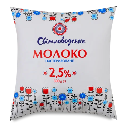 Молоко Пастеризоване 2.5% Світловодське, 500г