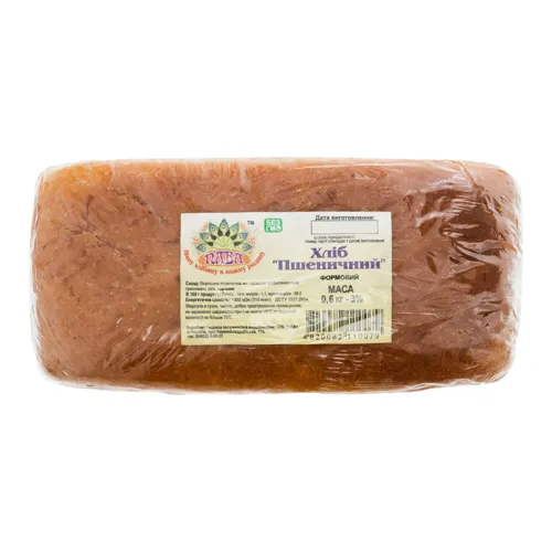 Хліб формовий Пшеничний Пава м/у 0.6кг