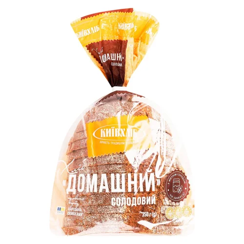 Хліб Київхліб Домашній солодовий половина нарізаний 350г