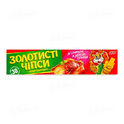 Чіпси Золотисті з копченою куркою, 100г