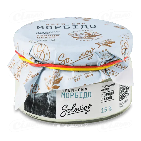 Крем-сир «Лавка Традицій» Soloviov «Морбідо» з трюфелем з овечого молока 15%, 200г
