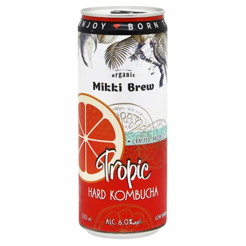 Напій слабоалкогольний Mikki Brew Tropic Комбуча газований 6% 0,33л