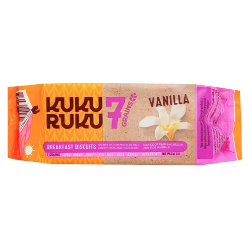 Печиво Kuku Ruku 7 злаків зі смаком ванілі 160г
