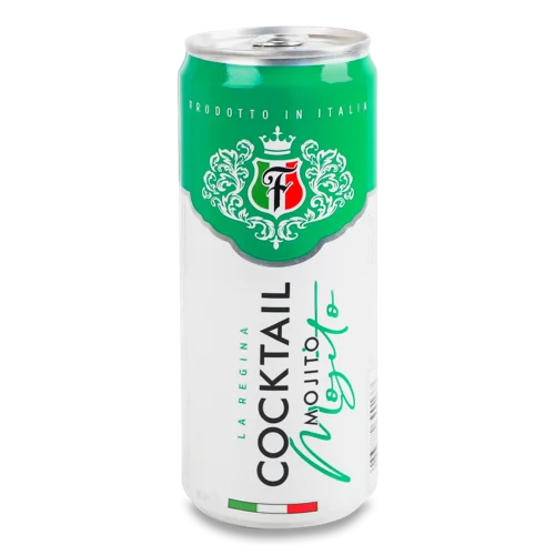 Коктейль Винний Напівігристий Mojito La Regina, 7% в/ґ, з/б 0.33л