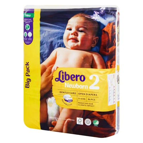 Підгузки Libero Newborn 2 3-6кг 86шт