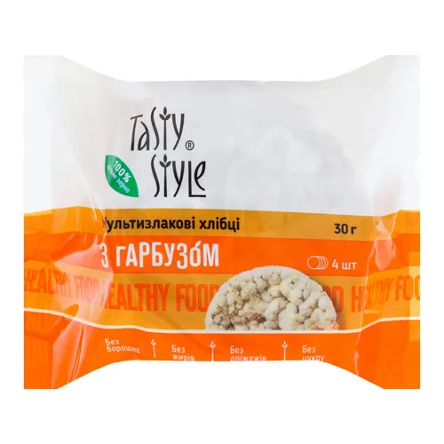 Хлібці мультизлакові з гарбузом Tasty Style м/у 30г
