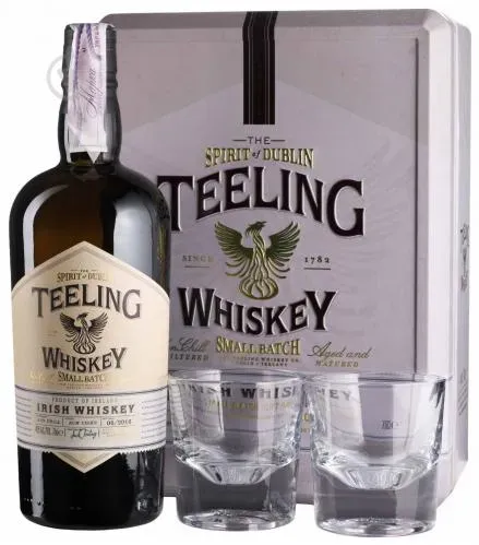 Віскі бленд Teeling Small Batch + 2 бокали 0.7л у коробці