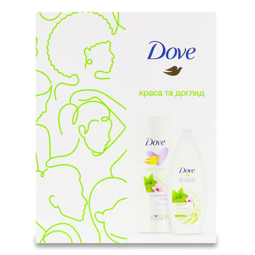 Душ Крем-гель + Лосьйон для тіла Dove Краса та догляд, подарунковий набір 1шт