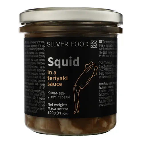 Кальмари в соусі теріякі Silver Food с/б 300г