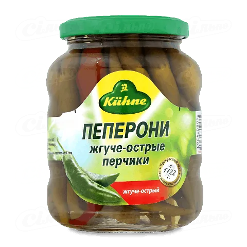 Перець Kuhne Пепероні гострий, 300г