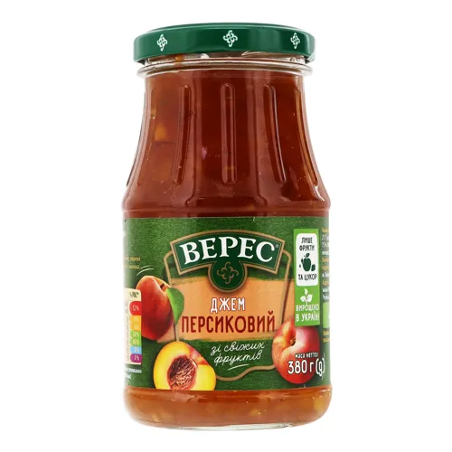 Джем персиковий Верес с/б 380г