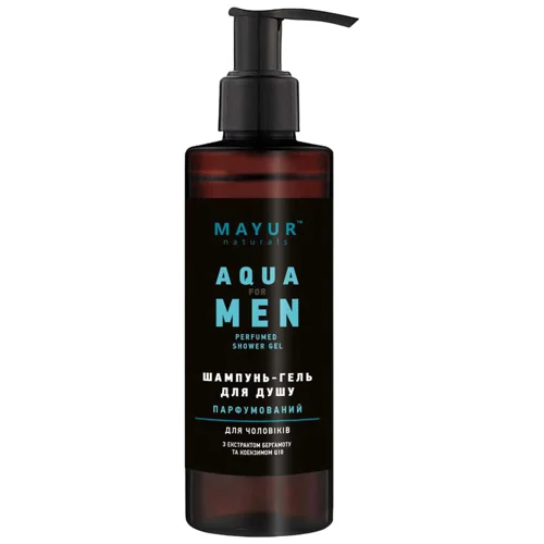Шампунь-гель для душу Mayur Aqua for Men парфумований 200мл