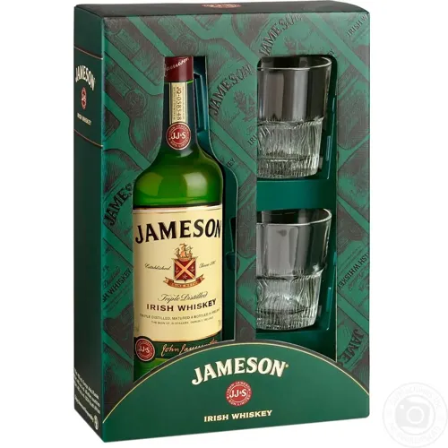 Віскі Jameson 40% 0,7л + 2келихи