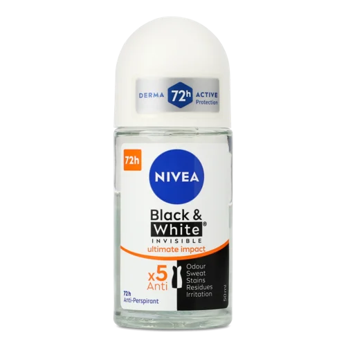 Антиперспірант Nivea Ultimate Impact Чорне та Біле Невидимий, 50 мл