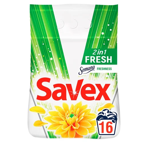 Пральний порошок Savex 2in1 Fresh автомат 2,4кг