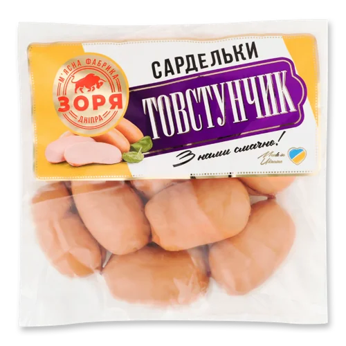 Сардельки Товстунчик Зоря Дніпра Варені, кг