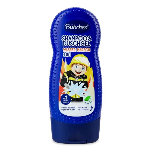 Шампунь для Волосся Та Тіла Дітей 3+ Від 3 Років 2в1 Хоробрий Пожежний Bubchen 230мл