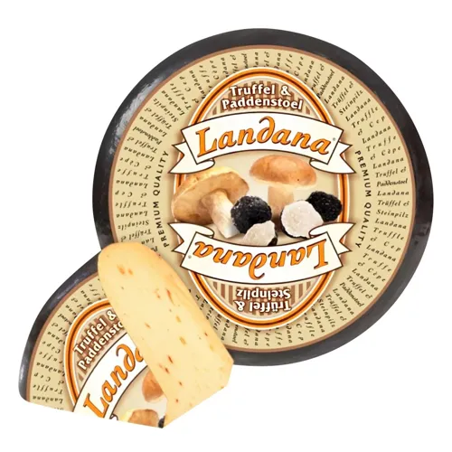 Сир Landana Truffel & Paddenstoel з білими грибами та трюфелем твердий 50%