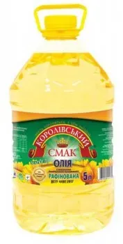 Масло соняшникове Королівський смак Рафіноване дезодороване 5л