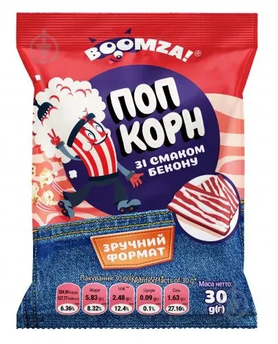 Попкорн BOOMZA пакет Бекон 30г