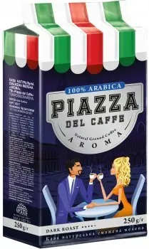 Кава Piazza del Caffe Aroma смажена мелена 250г