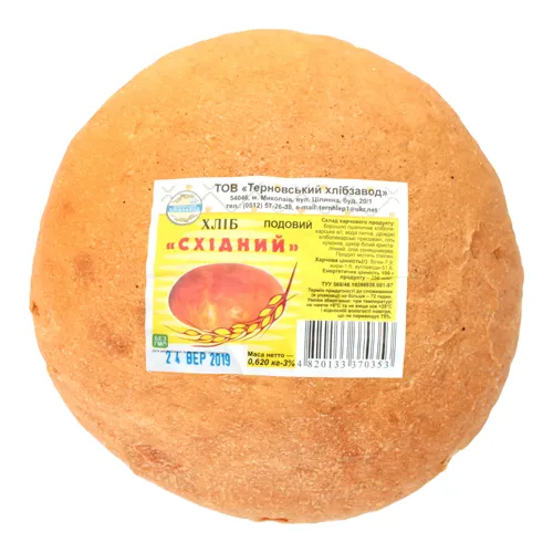 Хліб подовий Східний Терновський хлібозавод м/у 0.62кг