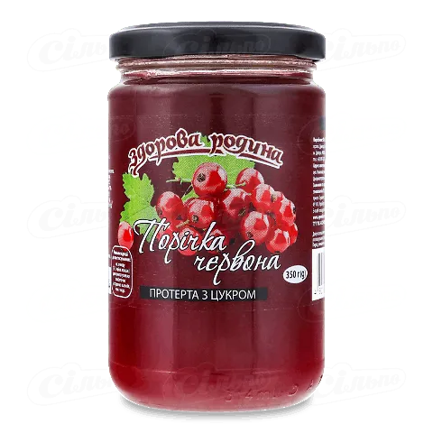 Смородина червона Здорова родина протерта з цукром 350г