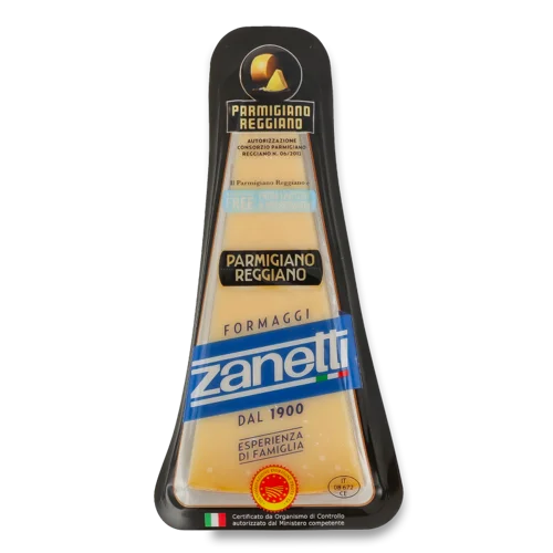 Сир Твердий 32% Безлактозний Витримки 12 Міс Парміджано Реджано Zanetti в/у 0.15кг