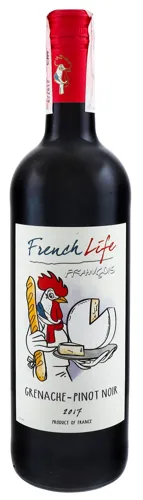 Вино 0.75л 12.5% червоне напівсухе Гренаш-Піно Нуар French Life пл
