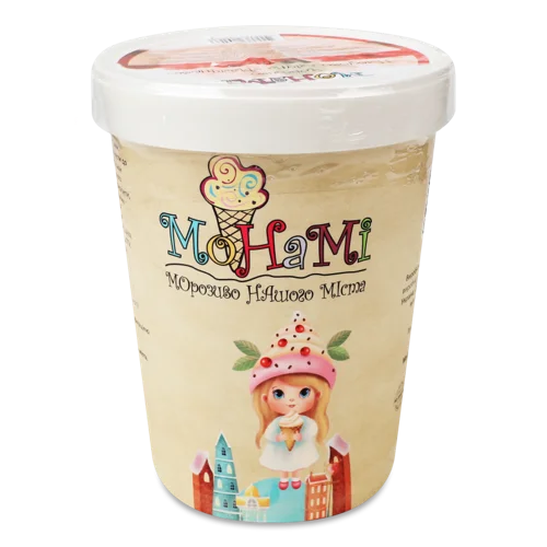 Морозиво Плодово-Ягідне Малинове Монамі В/ґ, Відро 500г