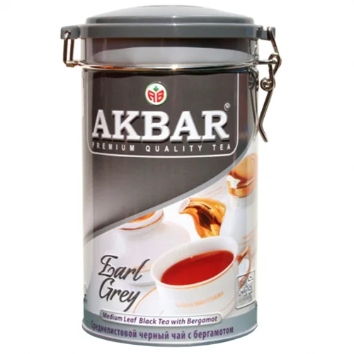Чай чорний Akbar Ерл Грей цейлонський середньолистовий з бергамотом 225г