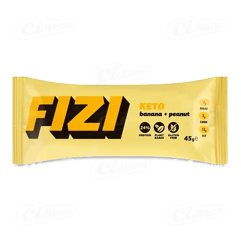 Батончик Fizi Banana peanut протеїновий, 45г